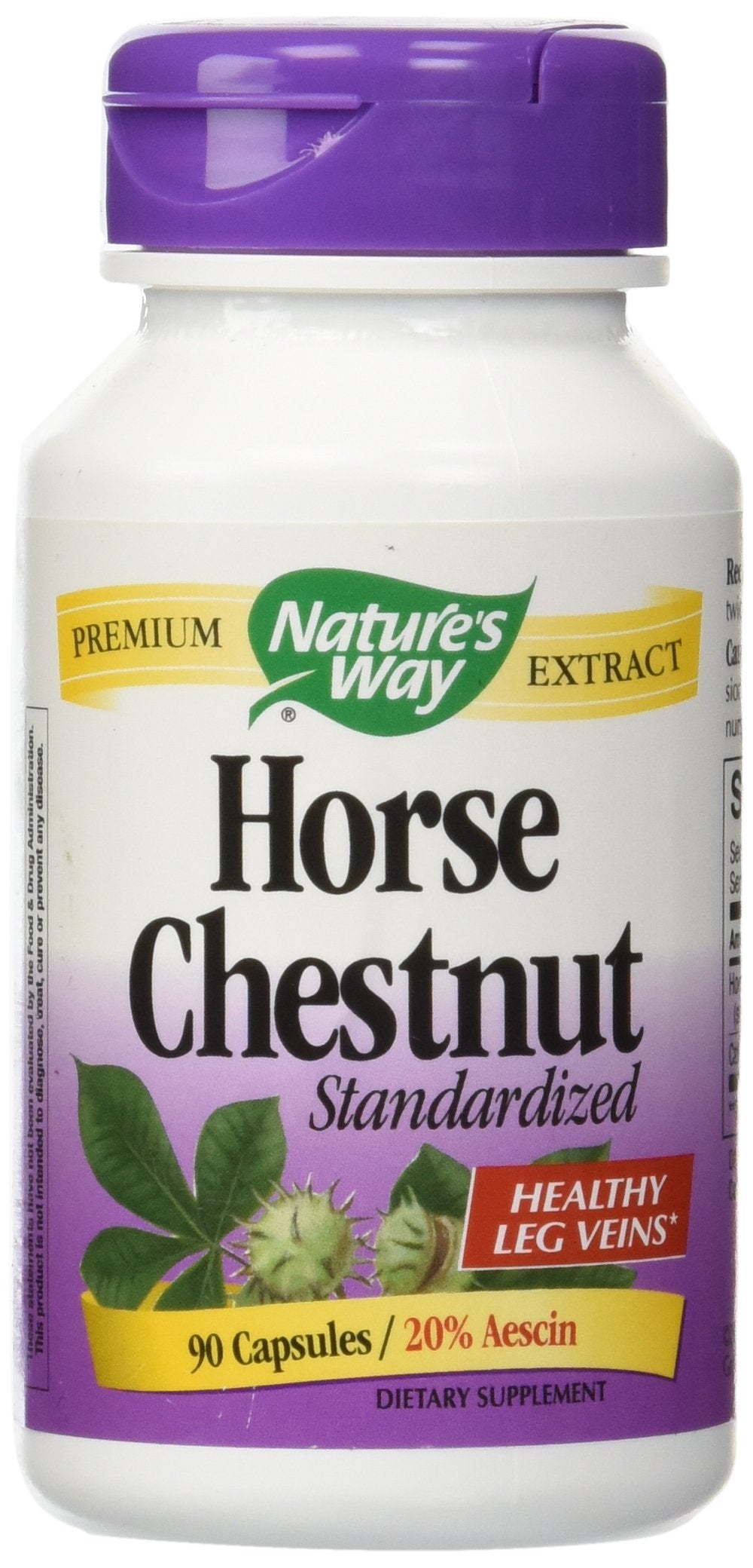 Nature's Way Standardized Horse Chestnut Extract 250 mg Capsules, 90 Capsules