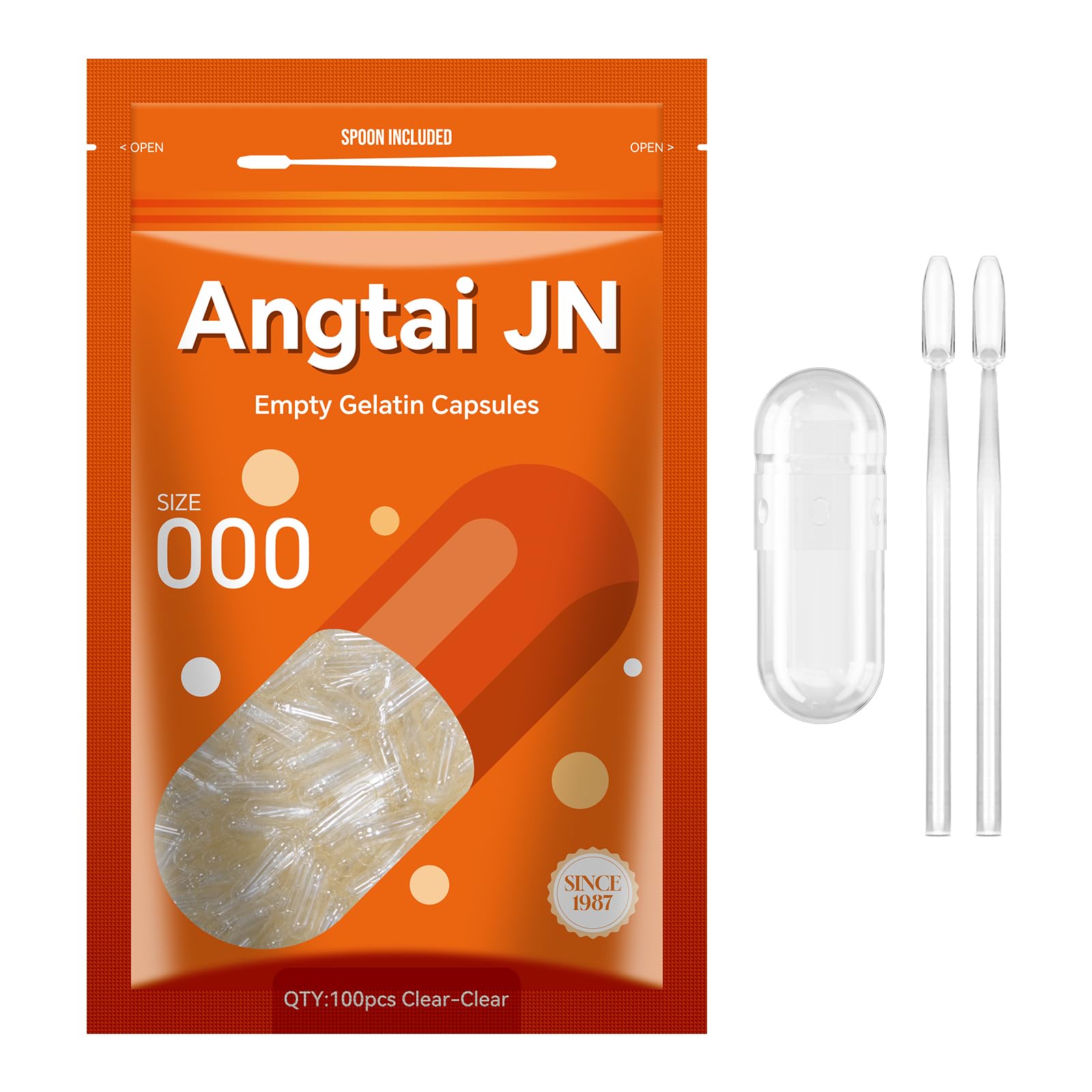 Angtai JN Empty Gelatin Capsules Capsule 100 Count