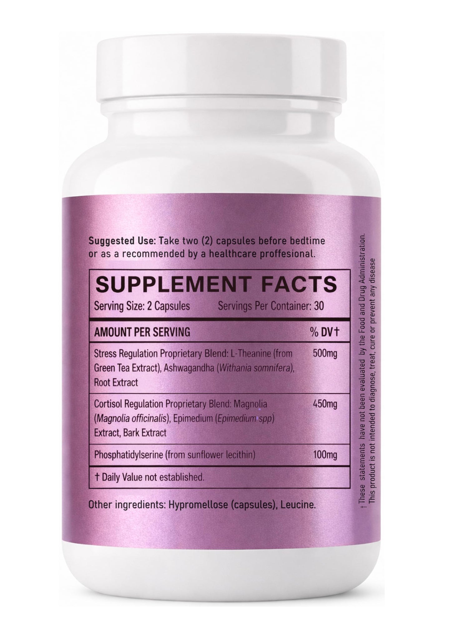 LF Laboratories Stress & Cortisol Support Supplement for Calm, Mood & Sleep with Ashwagandha, L-Theanine & Phosphatidylserine Adrenal Balance Formula – Vegan, Non-GMO, 60 Capsules