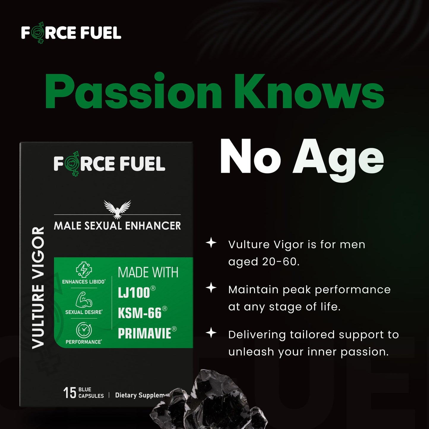 FORCE FUEL Sex Pills for Men Capsules, 15 Count