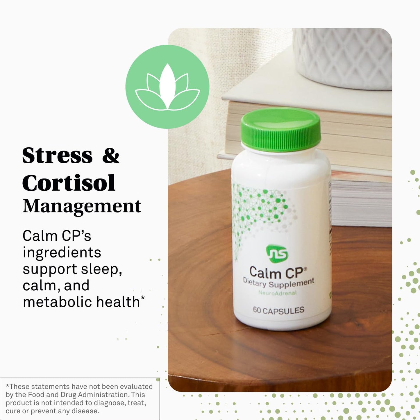 NeuroScience Calm CP Neuro Adrenal Support Supplement, 60 Capsules