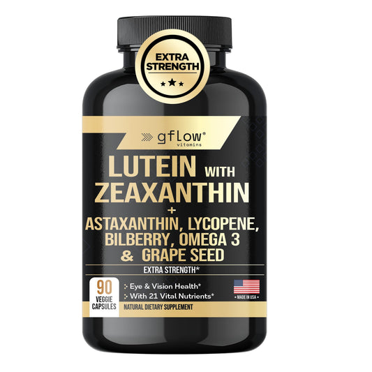 Gflow Vitamins Lutein and Zeaxanthin Supplements Capsules 90 Count
