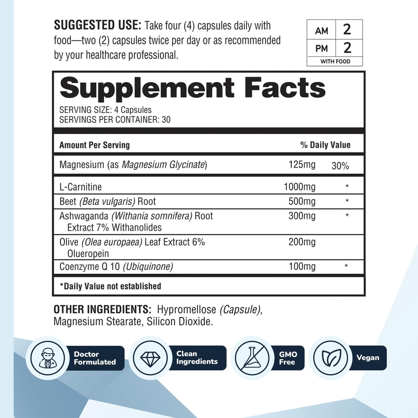 Barton Nutrition HealthyHeart Support+ 6-in-1 Heart Health Supplements Capsule 120 Count