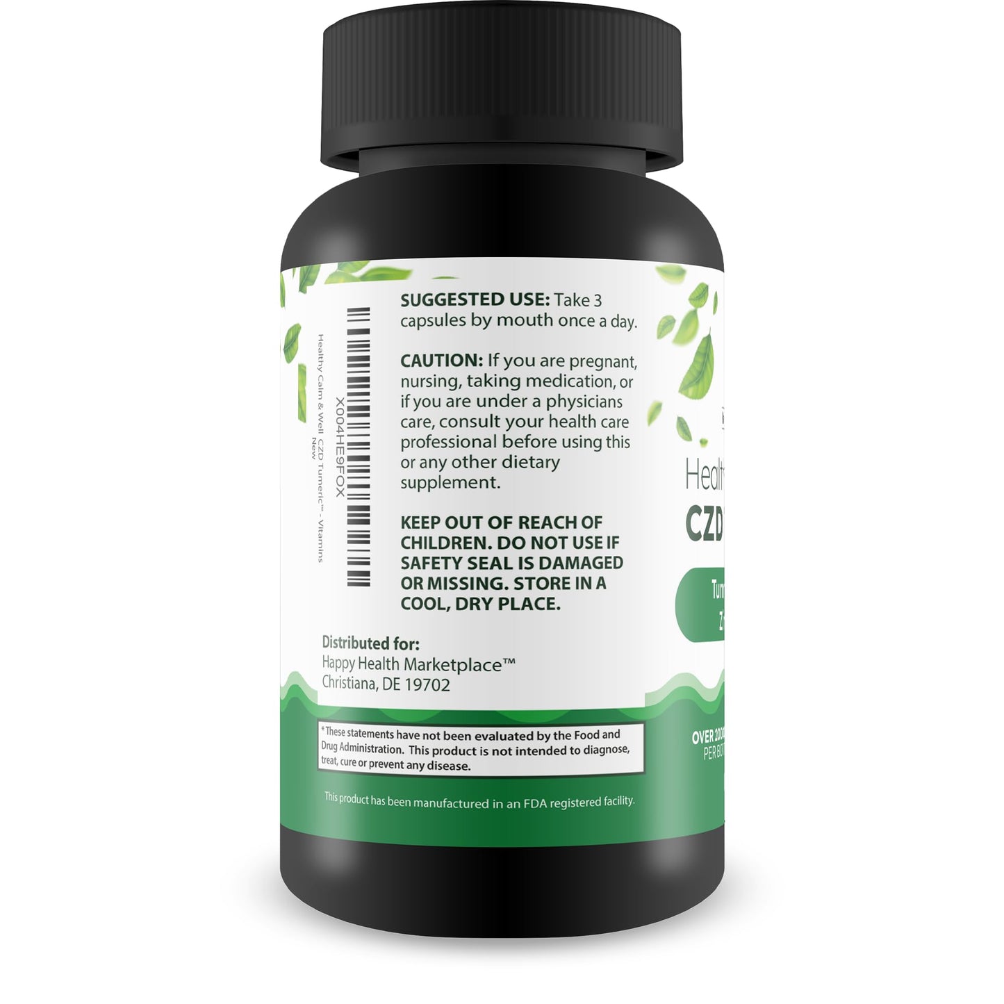 Happy Health Marketplace Healthy Calm & Well CDZ Capsules 90 Count