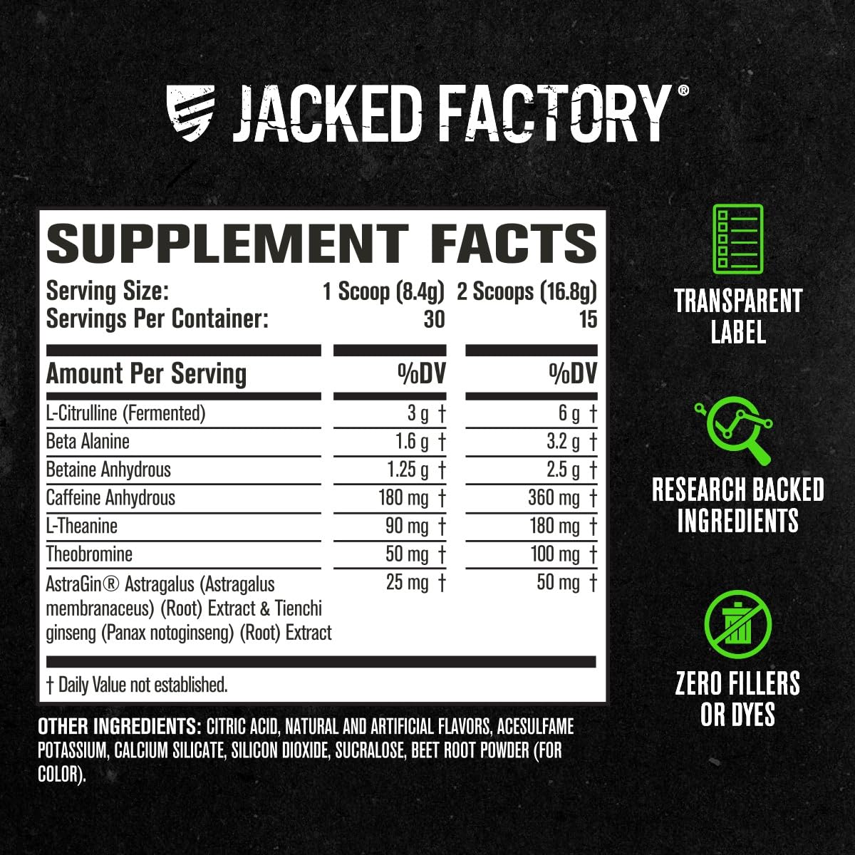 Jacked Factory Nitrosurge Pre Workout Supplement Powder 9.1