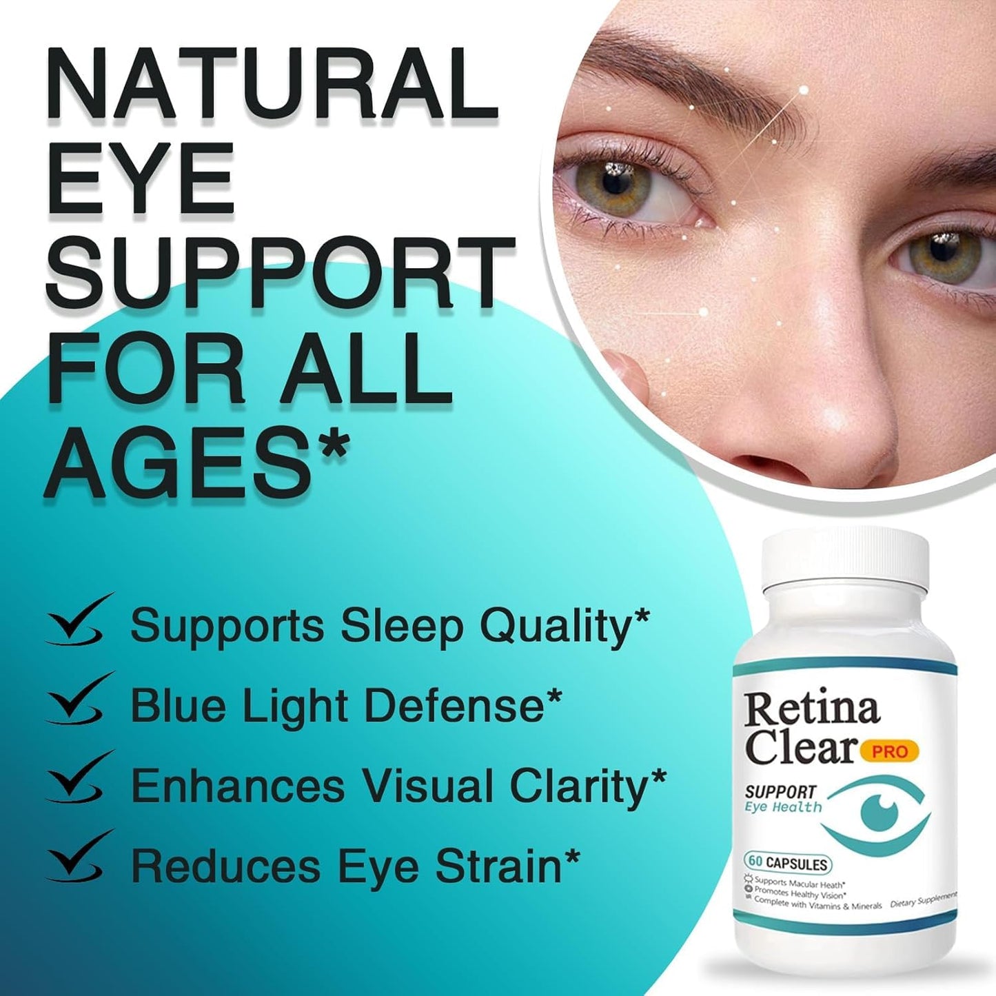 Vunexo Retina Clear Pro Eye Supplement Capsules 180 Count