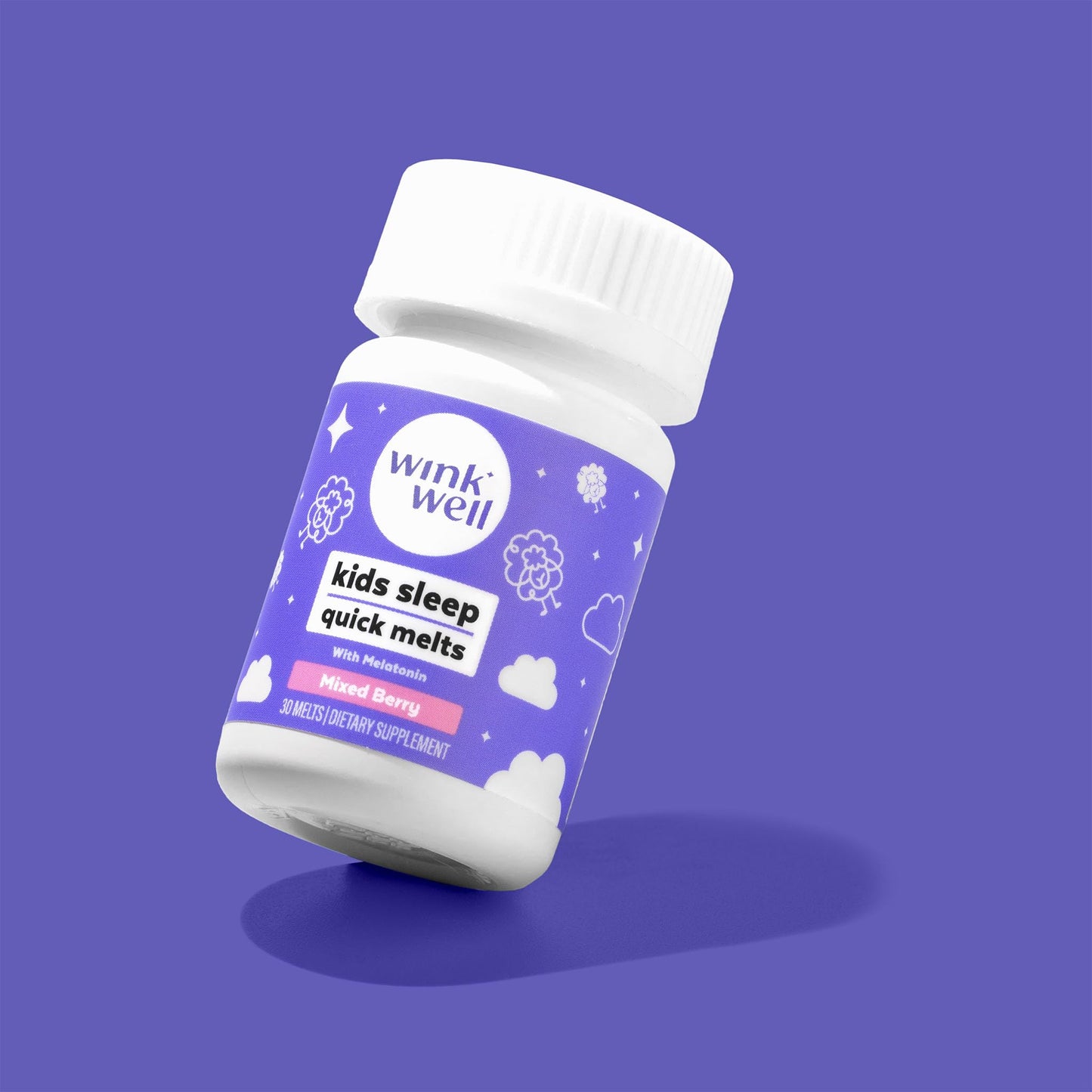 Wink Naturals Kids Melatonin Chewable Melts Sleep Aid Chews with Melatonin 1mg, 30 Melts
