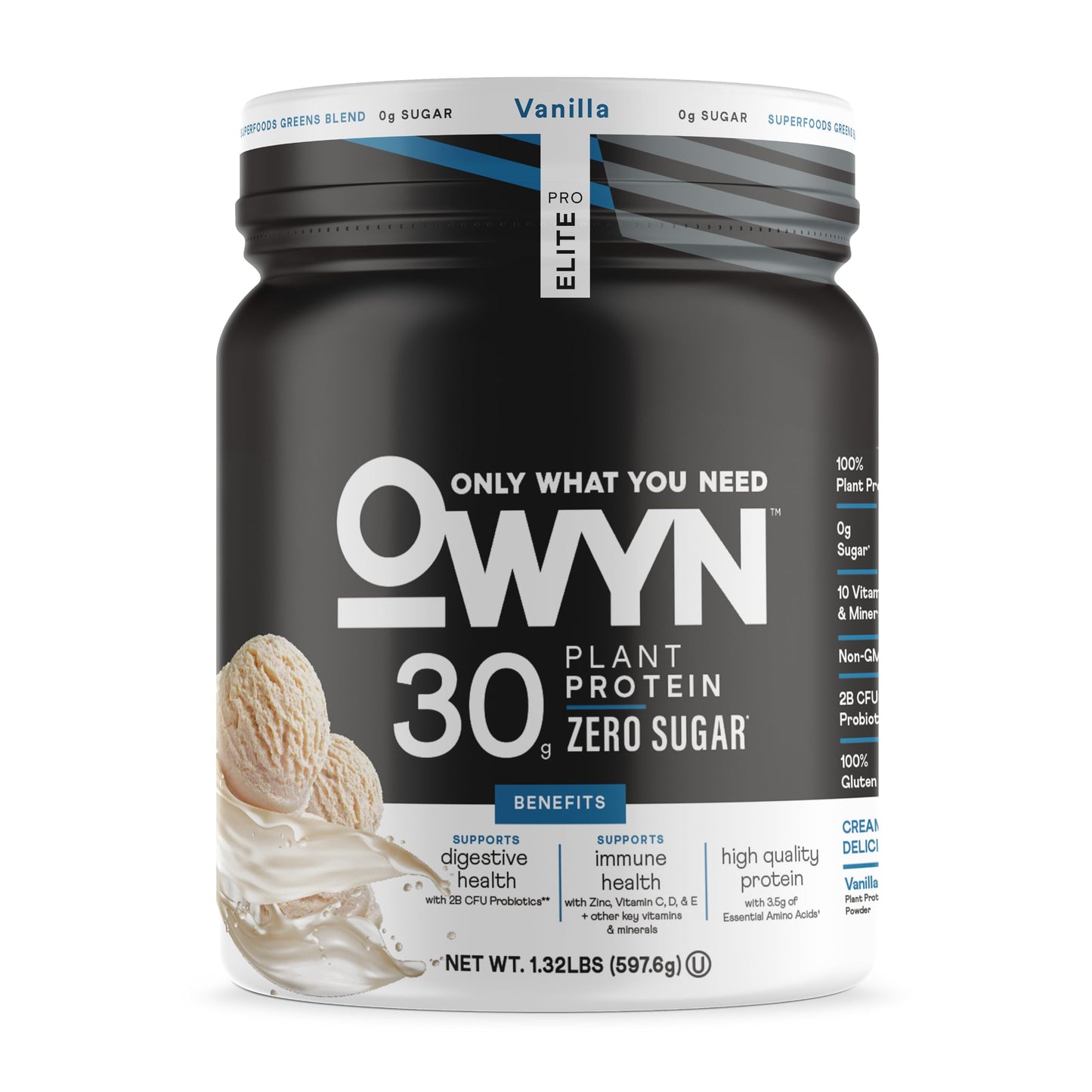 OWYN Only What You Need Pro Elite High Protein Powder Vanilla 21.12 oz