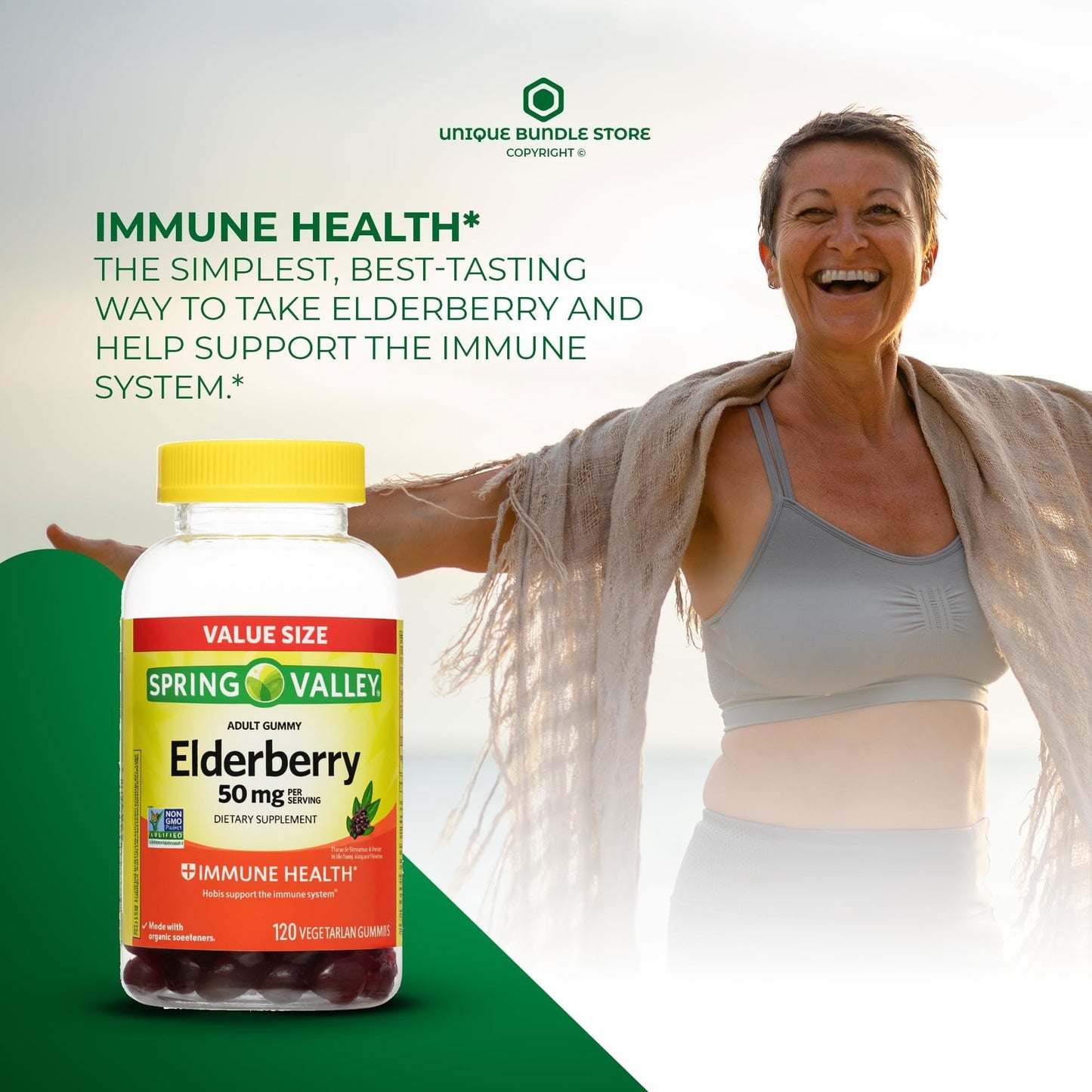 Unique Bundle Store Elderberry Vegetarian Gummies 240 Count