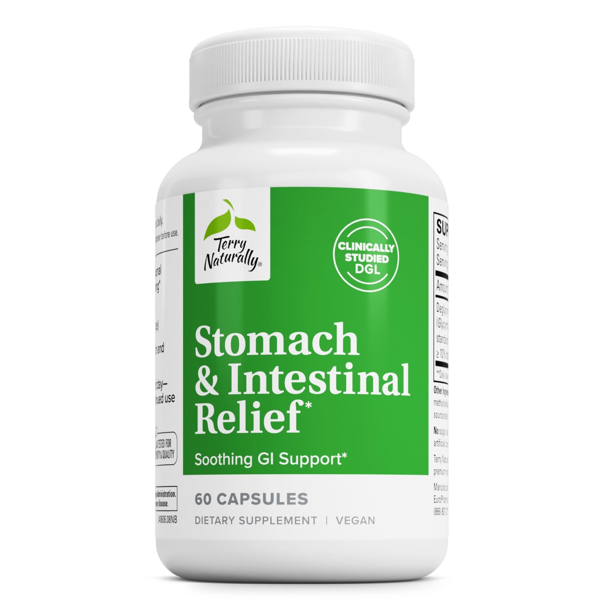 Terry Naturally Advanced DGL Licorice 75 mg, 3.5% Glabridin - 60 Capsules