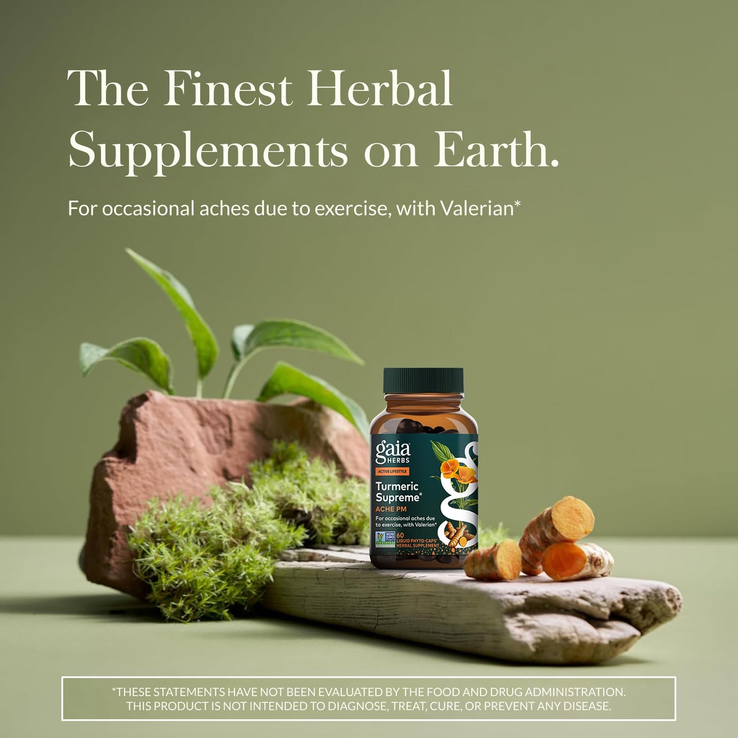 Gaia Herbs Turmeric Supreme Ache P.M. Capsules, 60 Count