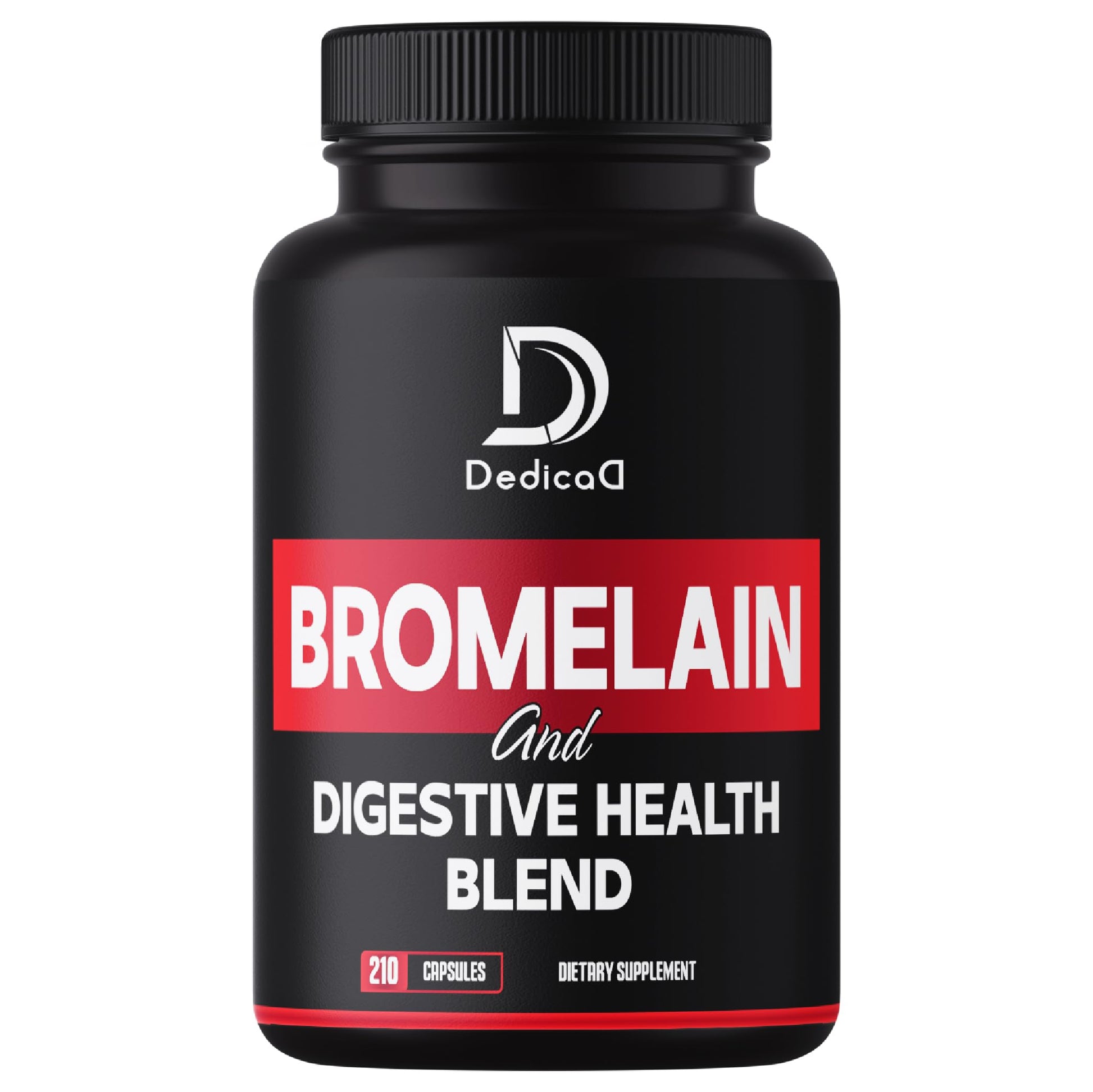 DEDICAD 6in1 Bromelain 500mg Supplement Capsules - 210 Count
