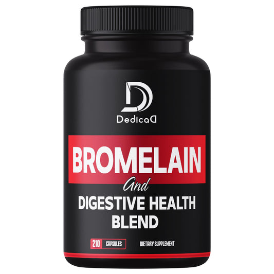 DEDICAD 6in1 Bromelain 500mg Supplement Capsules - 210 Count