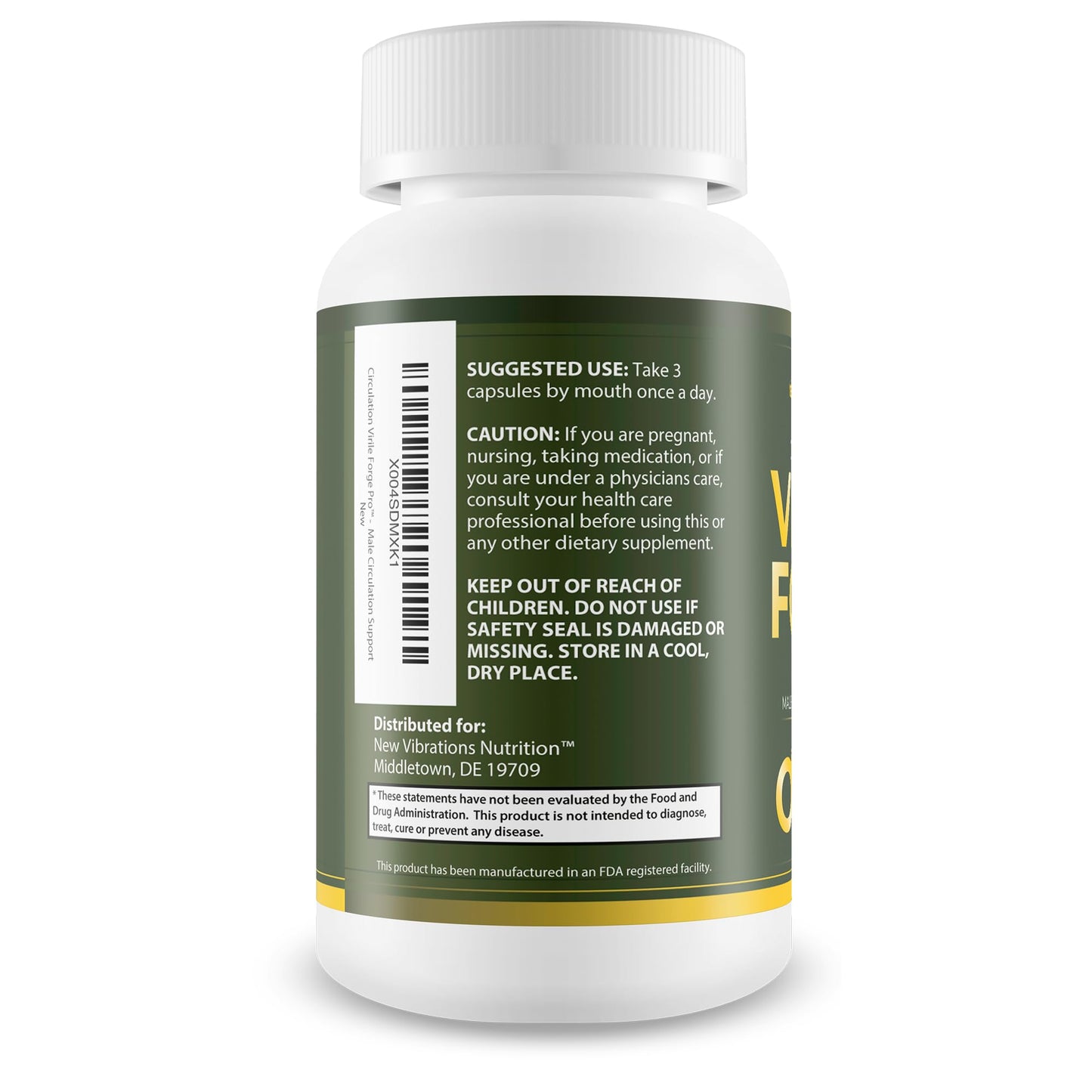 New Vibrations Nutrition Circulation Virile Forge Pro Capsule, 90 Count