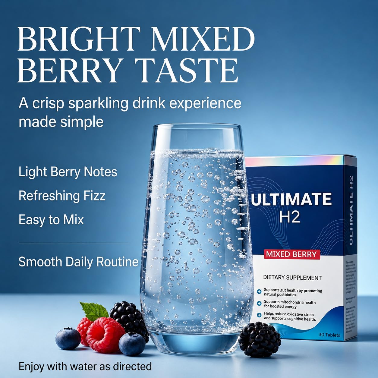 Purenyx Ultimate H2 Hydrogen Softgels with Magnesium & Vitamin B12, Antioxidant & Cellular Health Support, Mixed Berry Flavor, 30 Count