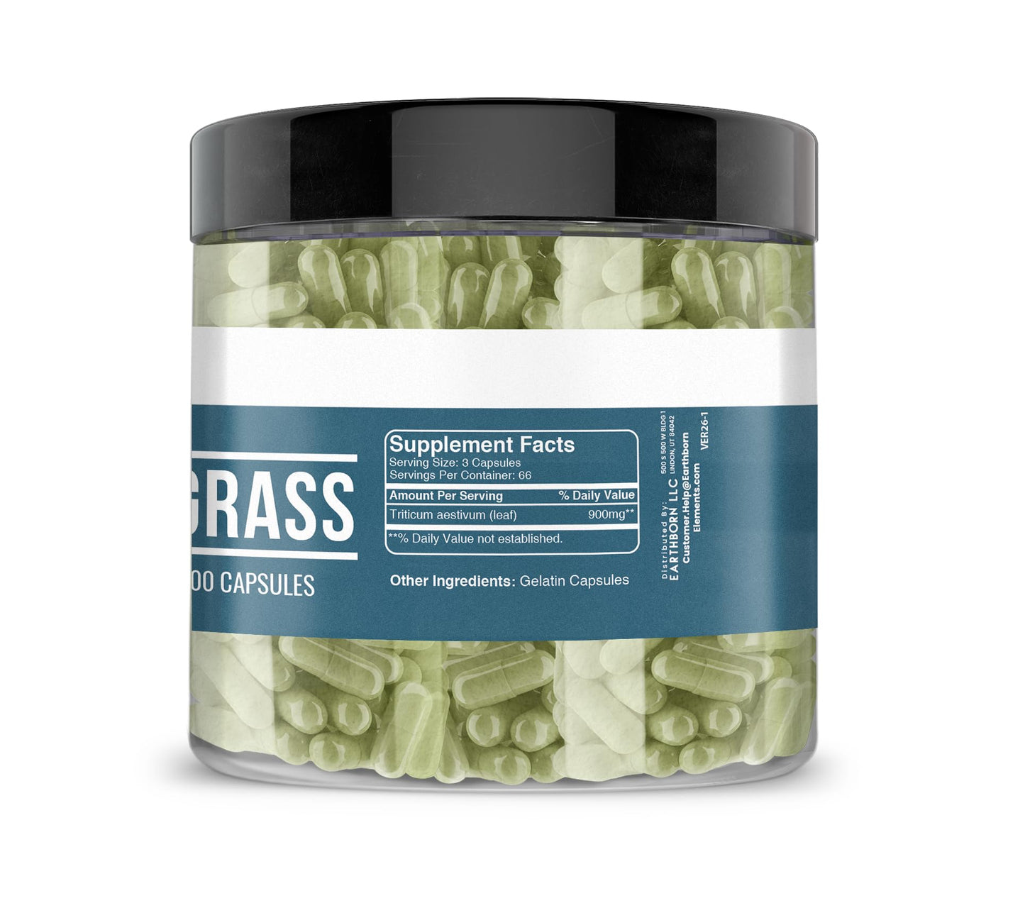 Earthborn Elements Wheat Grass Capsules 200