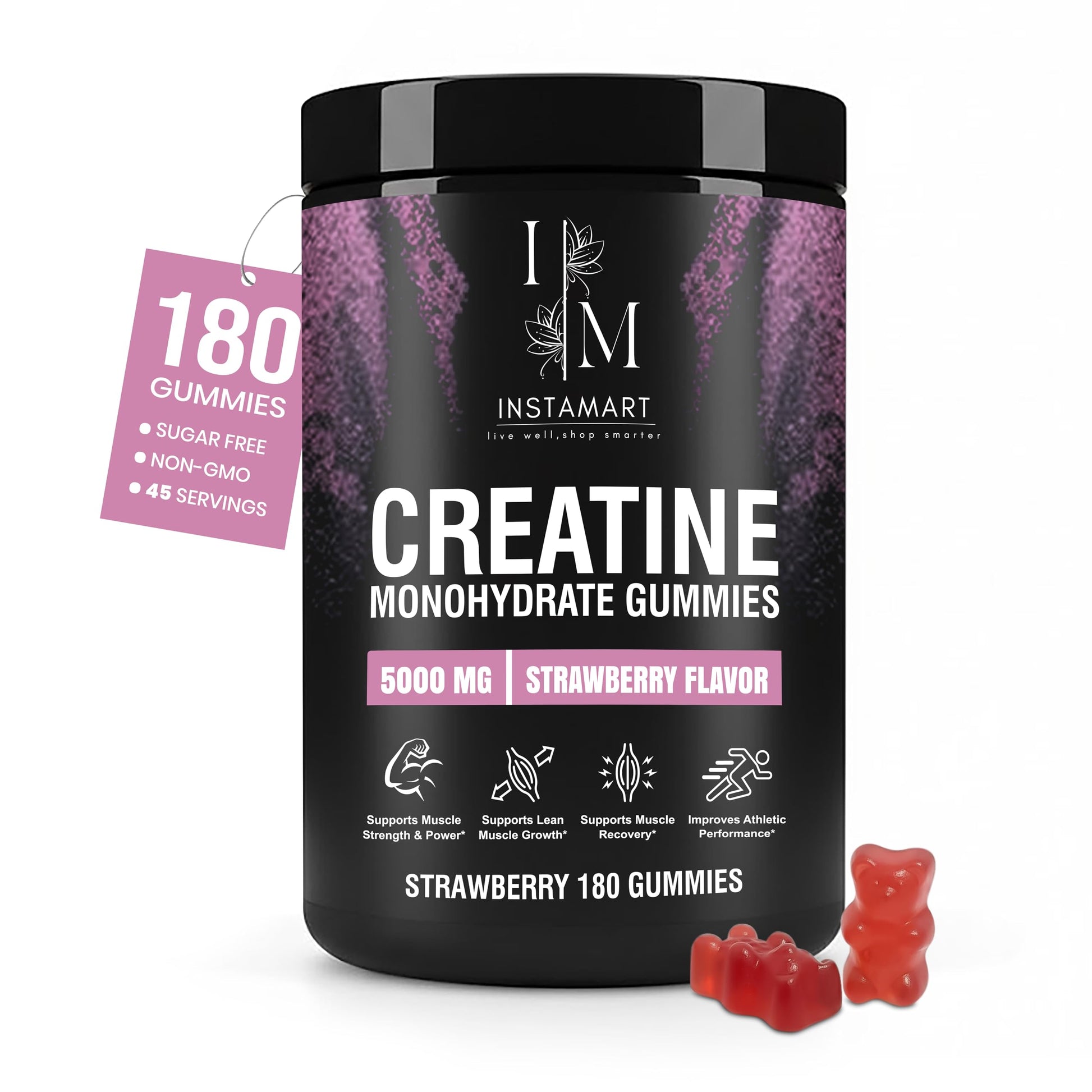 INSTAMART Creatine Monohydrate Gummies 180 Gummies