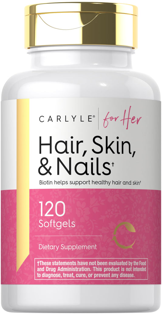 Carlyle Hair Skin and Nails Vitamin Softgels 120