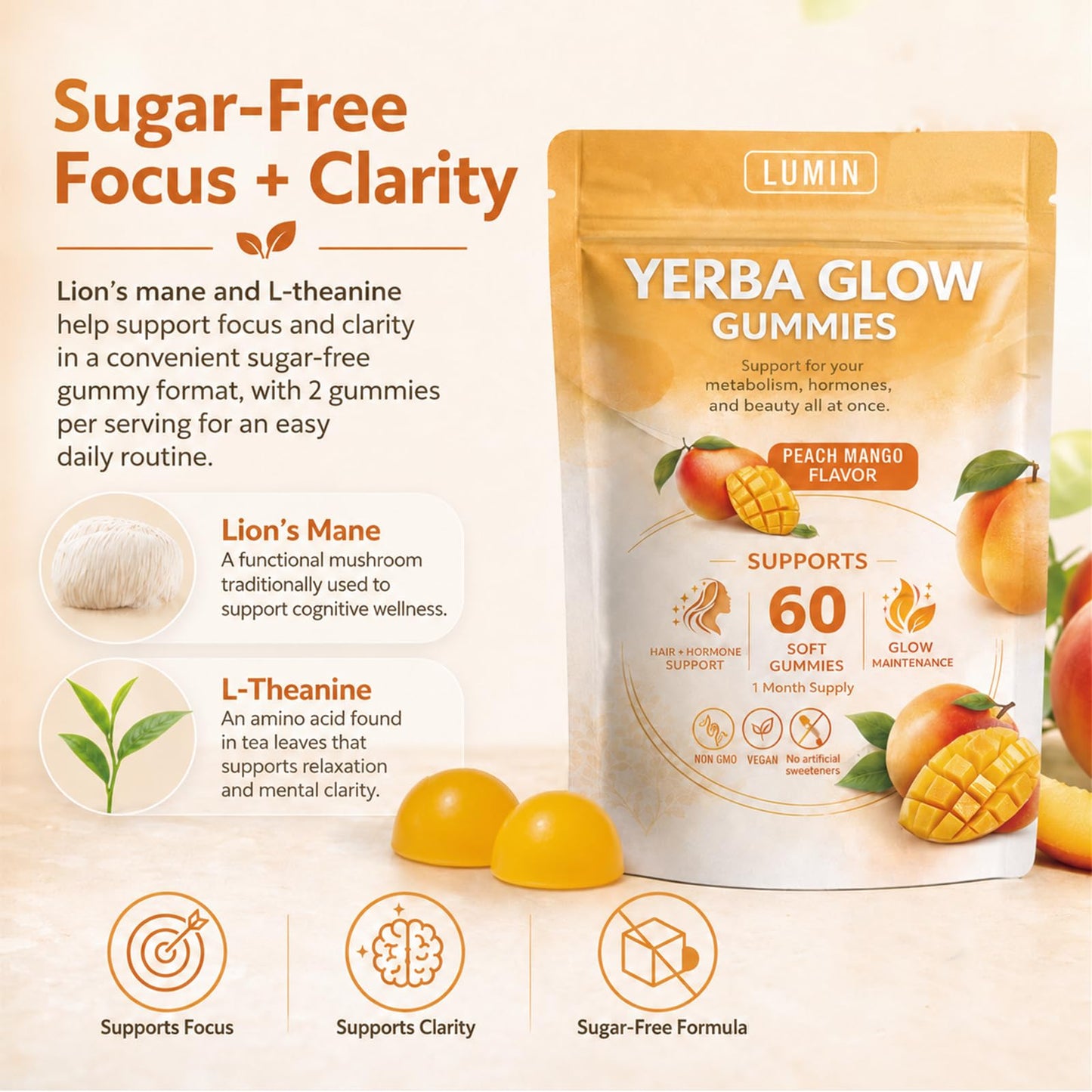 Motilli Lumin Yerba Glow Gummies 3 Count