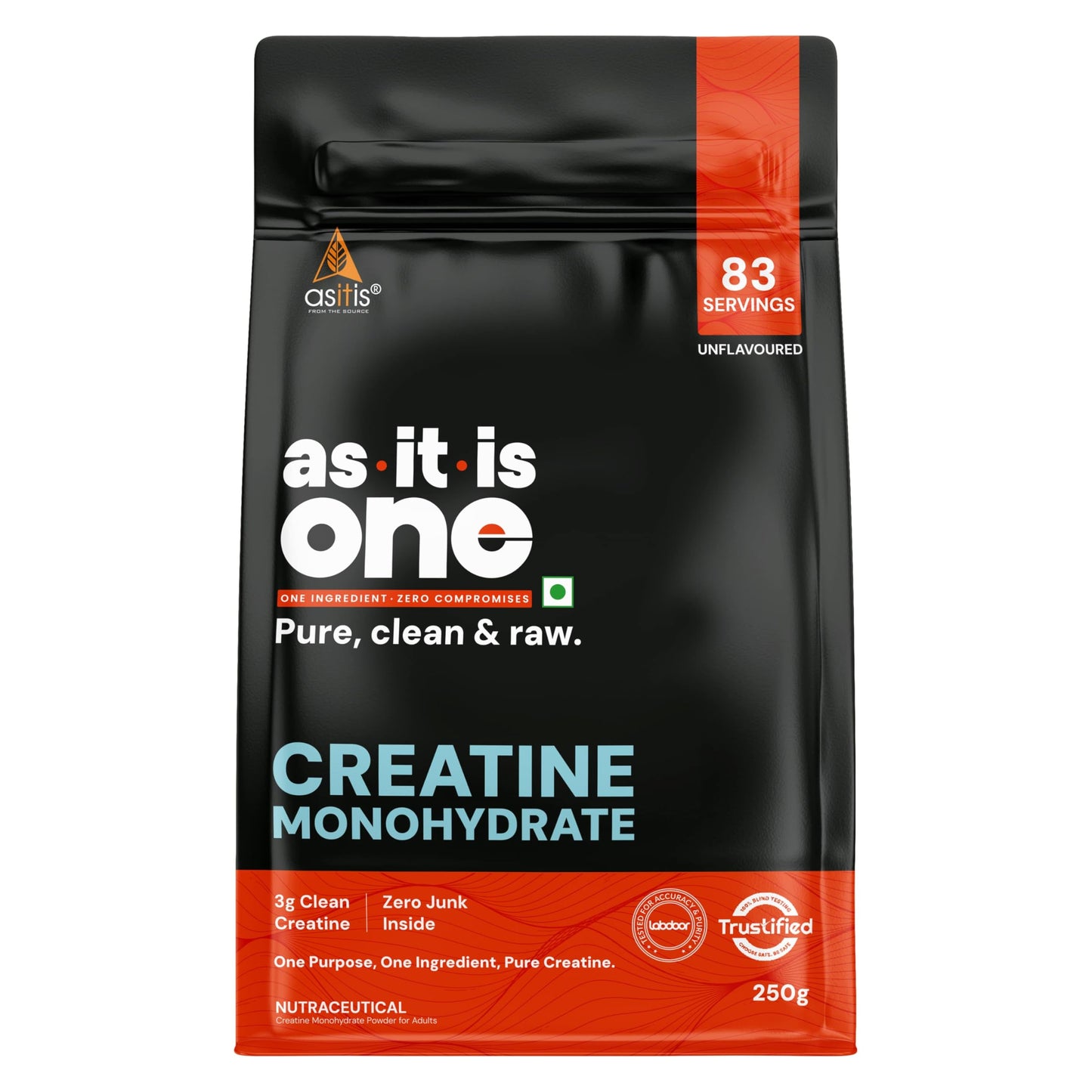 Asitis Nutrition AS-IT-is Creatine Monohydrate Powder 8.8 Ounce