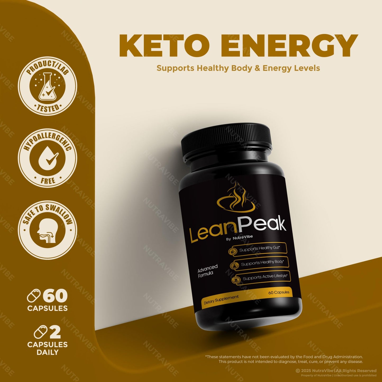NutraVibe LeanPeak Capsules, 60 Capsules