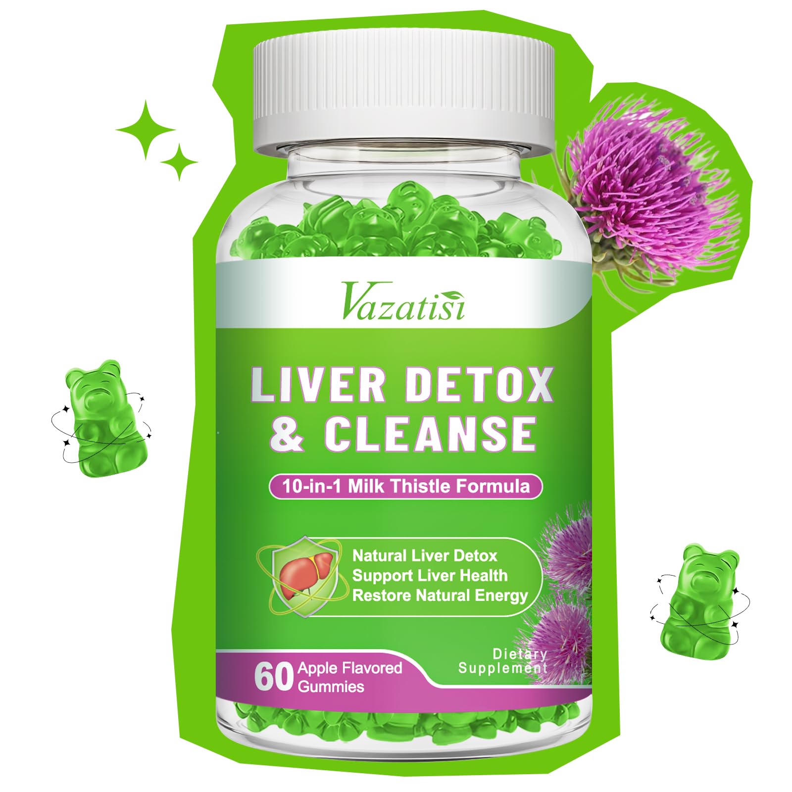 Vazatisi Milk Thistle Gummies 60 Count