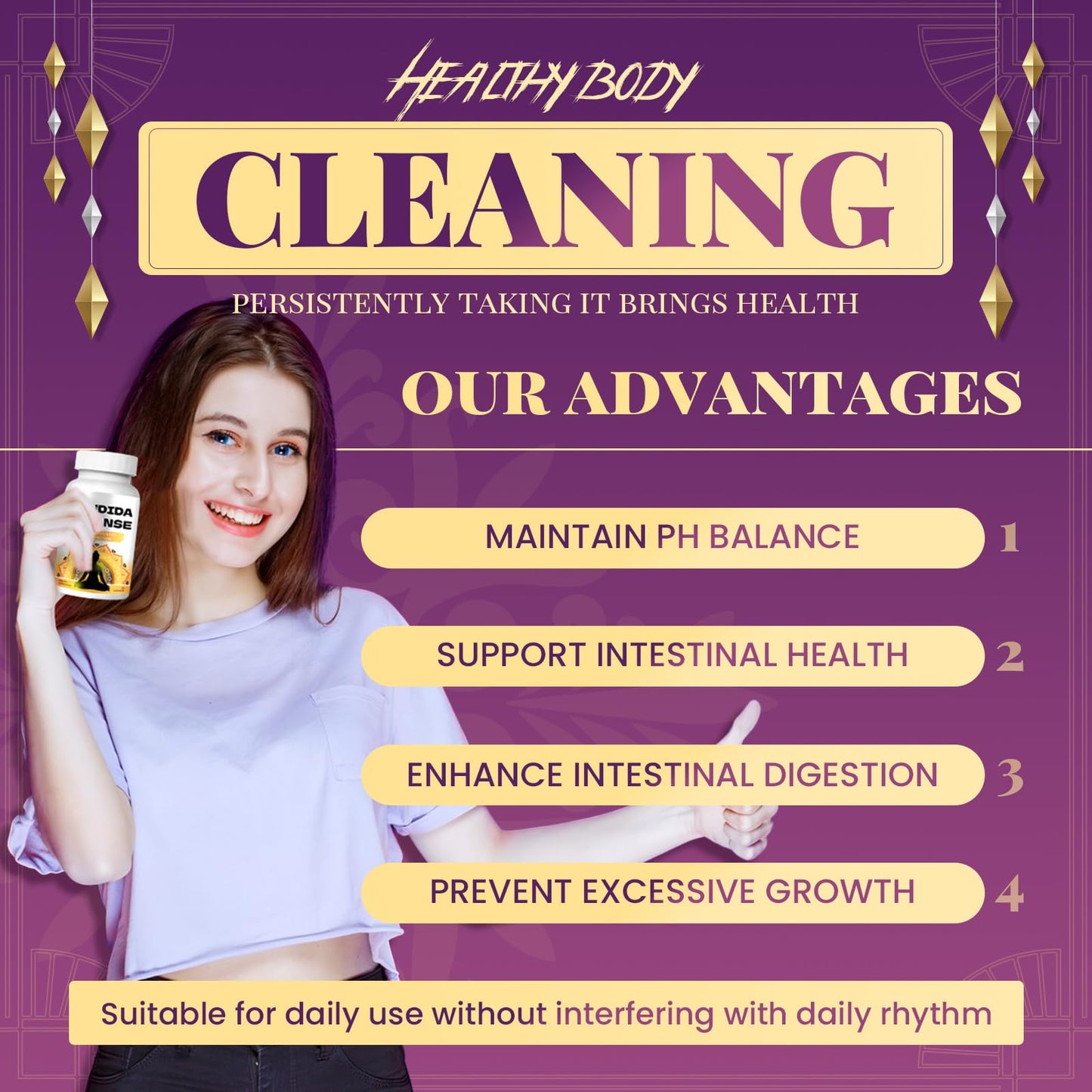 OCQOPM Candida Cleanse - Gut Support Capsule 0.98