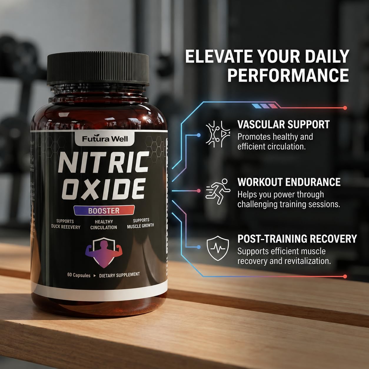 Galriva Nitric Oxide Booster with L-Arginine & L-Citrulline, 120 Tablets
