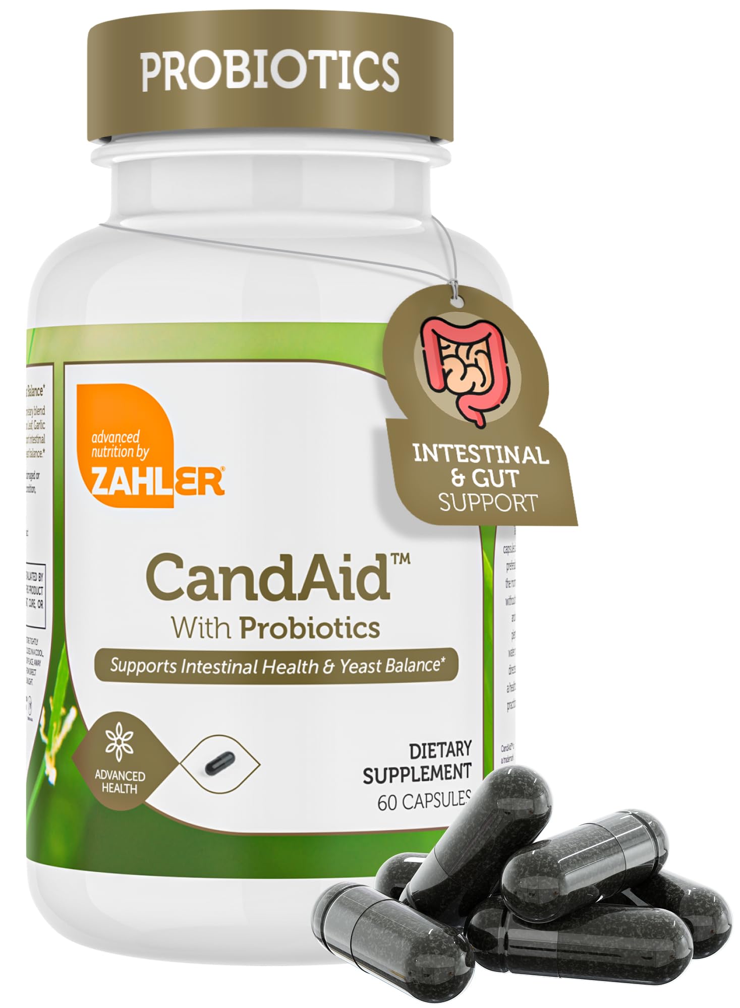 Zahler CandAid Cleanse Digestive Health Supplement with Probiotics Capsule, 60 Count