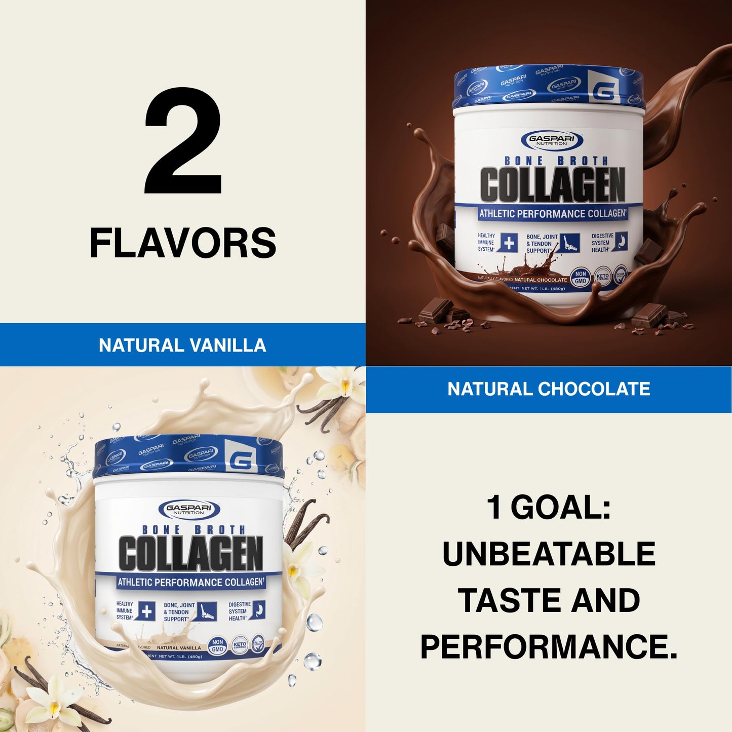 Gaspari Nutrition Bone Broth Athletic Performance Collagen Powder 16.9
