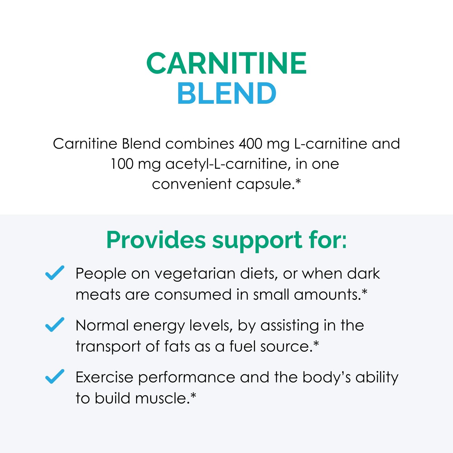 Rootcology Carnitine Blend L-Carnitine & Acetyl-L-Carnitine Formula Capsules 120 Capsules