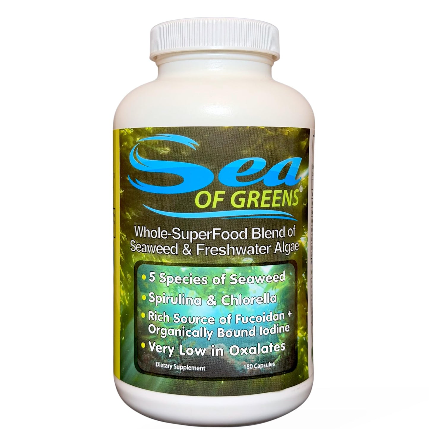 NHS Global Sea of Greens Organic Seaweed & Algae Superfood Blend Capsules, 180 Count