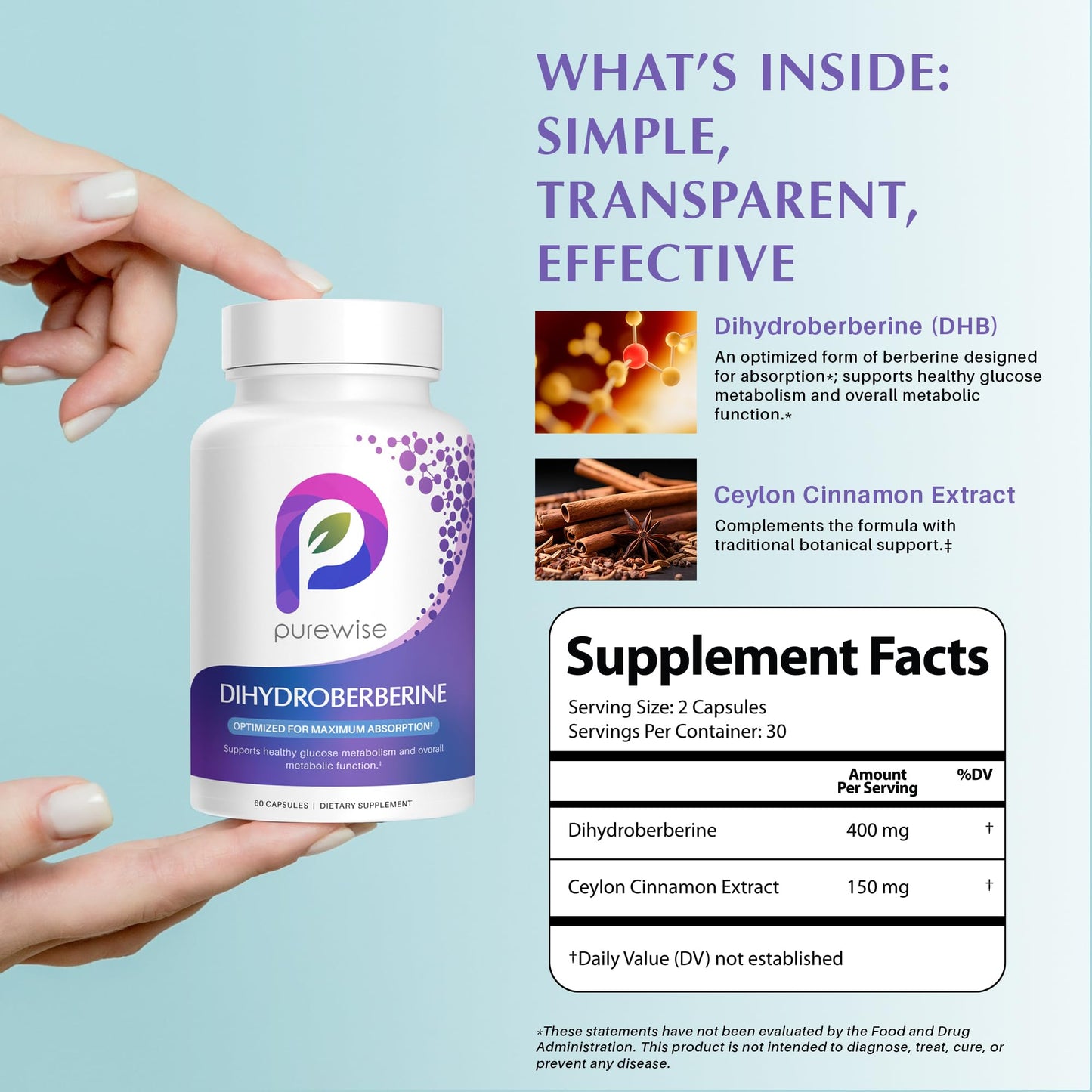 PureWise Dihydroberberine, 60 Capsules