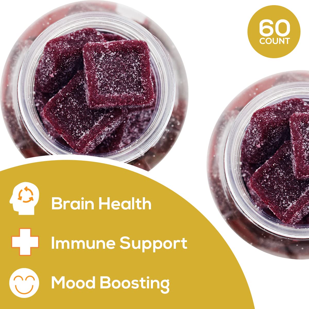 Safer Products Multi Mushroom Gummies 7 Blend - Mushroom Complex 21,000mg - Immune Support, Brain Health, Mood Booster, Energy - Vegan, Non-GMO - 120 Count