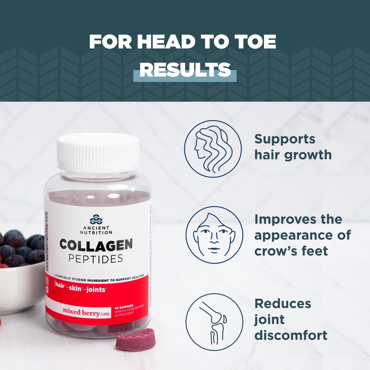 Ancient Nutrition Hydrolyzed Collagen Peptides Capsule, 1 Count