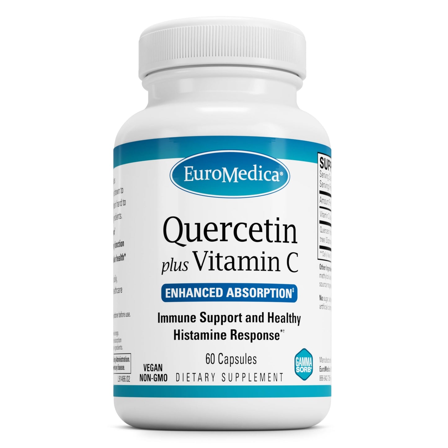 EuroMedica Quercetin Plus Vitamin C 60 Capsules