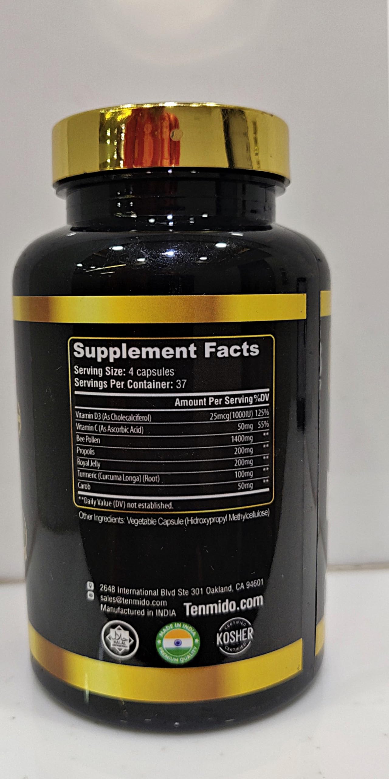 Tenmido Bee Pollen Capsules 150 Capsules