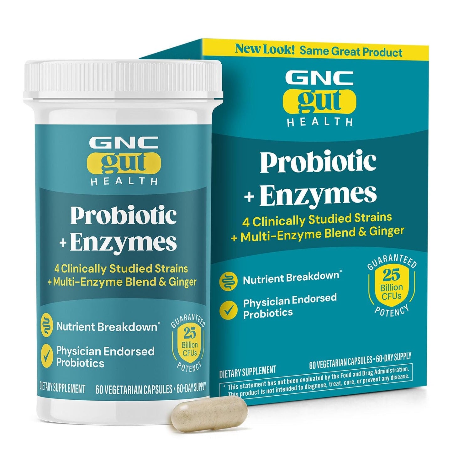 GNC Probiotic 25B with Enzymes Capsules 60