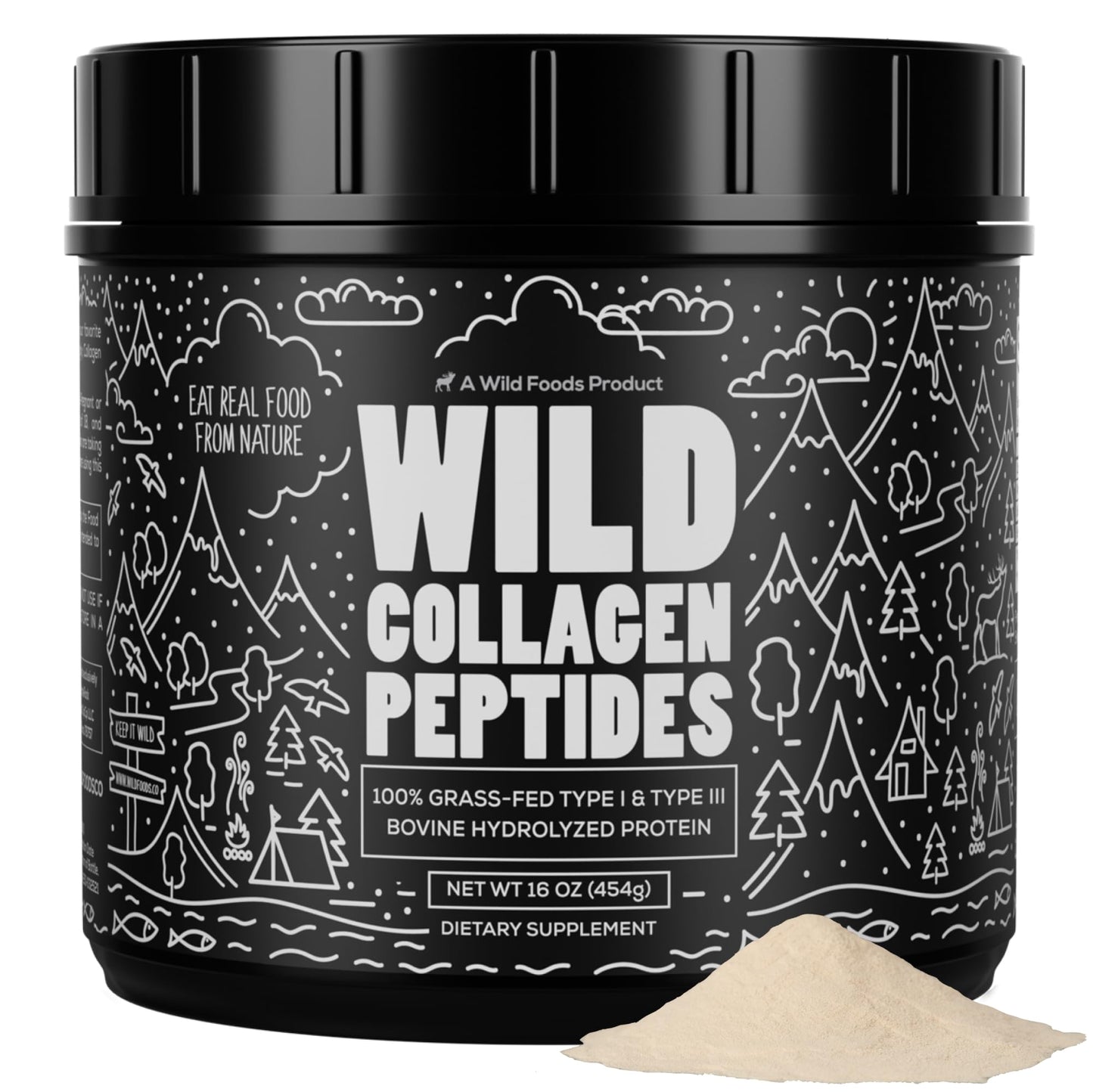 Wild Foods Cocotropic Organic Mushroom Cacao Mix & Collagen Peptides Bundle Powder 32