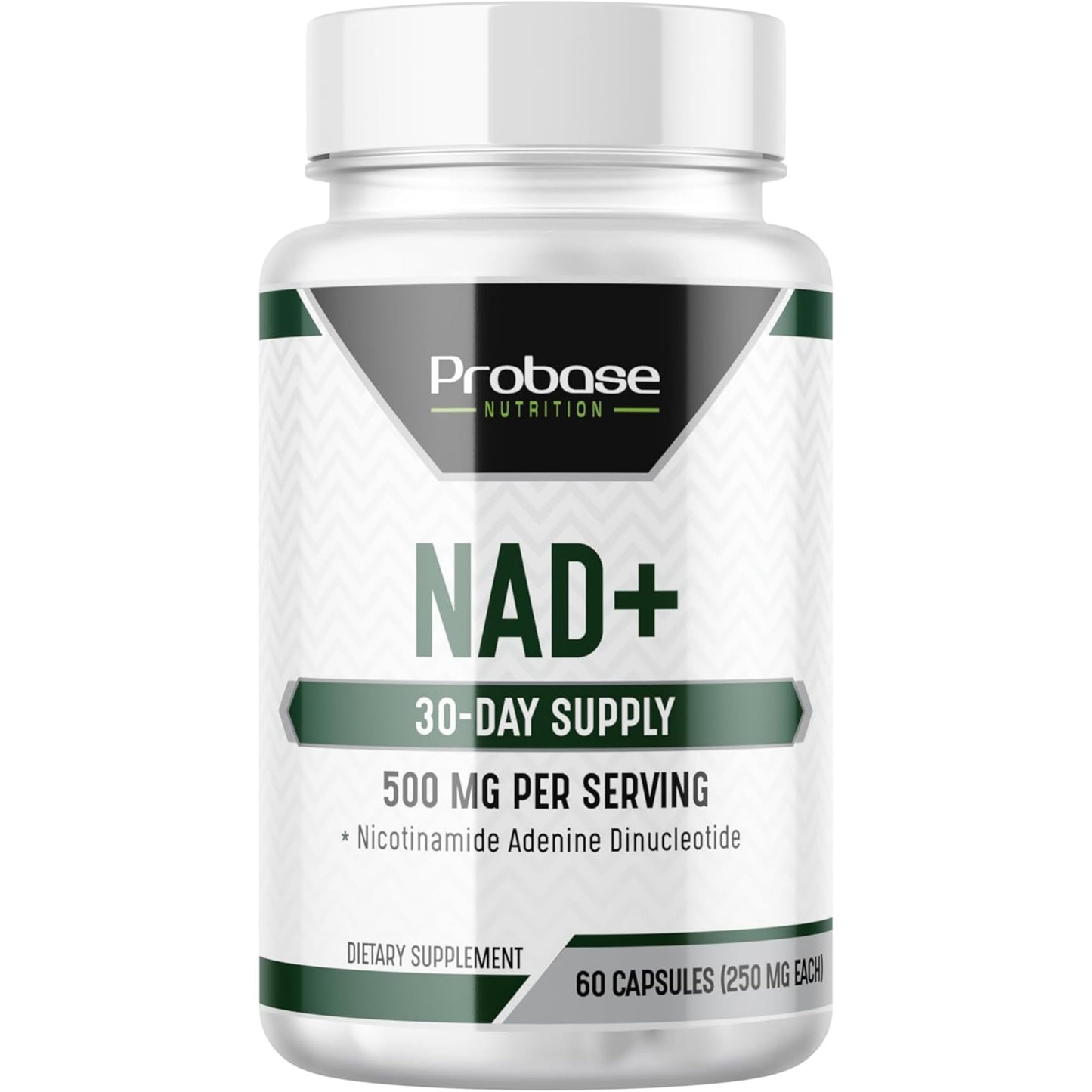 Probase Nutrition NAD Supplement 500mg High Potency NAD Maximizer Similar to Nicotinamide Riboside Vegan Non-GMO Third Party Tested 60 Capsules