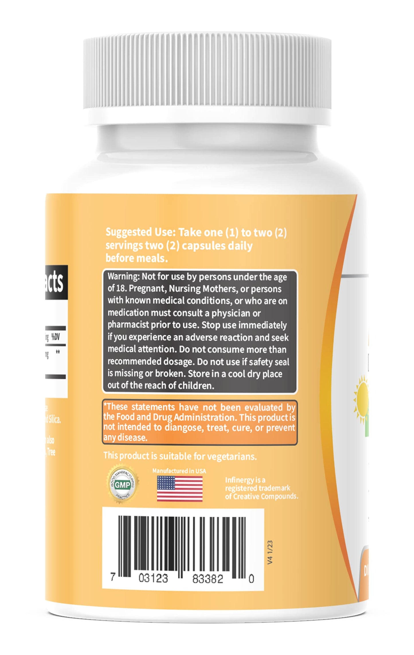 RaeSun Botanics Infinergy Di-Caffeine Malate 133mg Capsules 120 Count