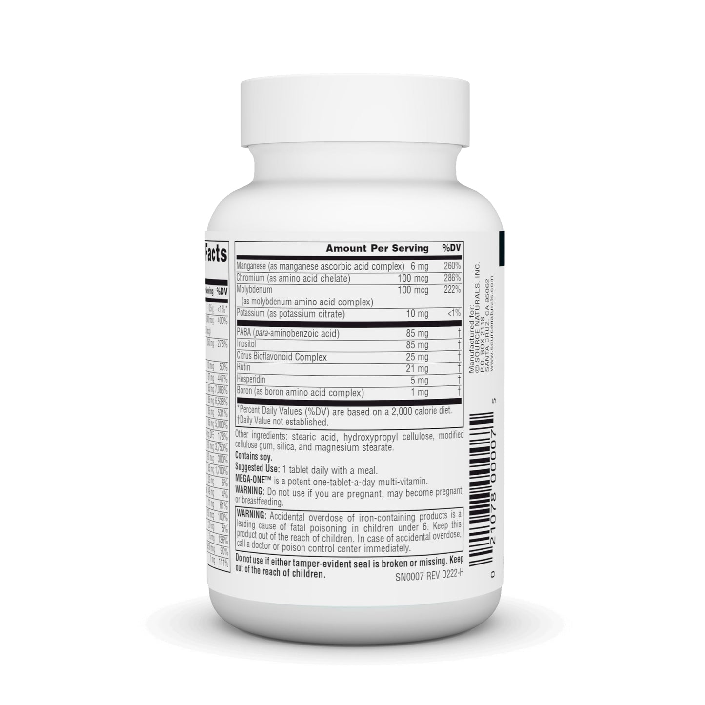 Source Naturals Mega-One Multi-Vitamin with Minerals, 30 Tablets