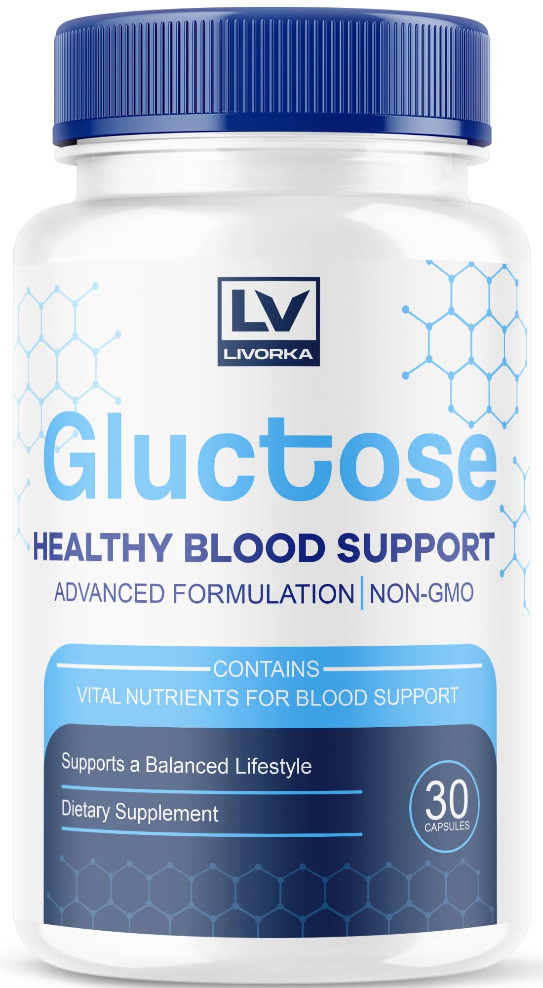 LIVORKA Gluctose Advanced Blood Support Capsules, 30 Count