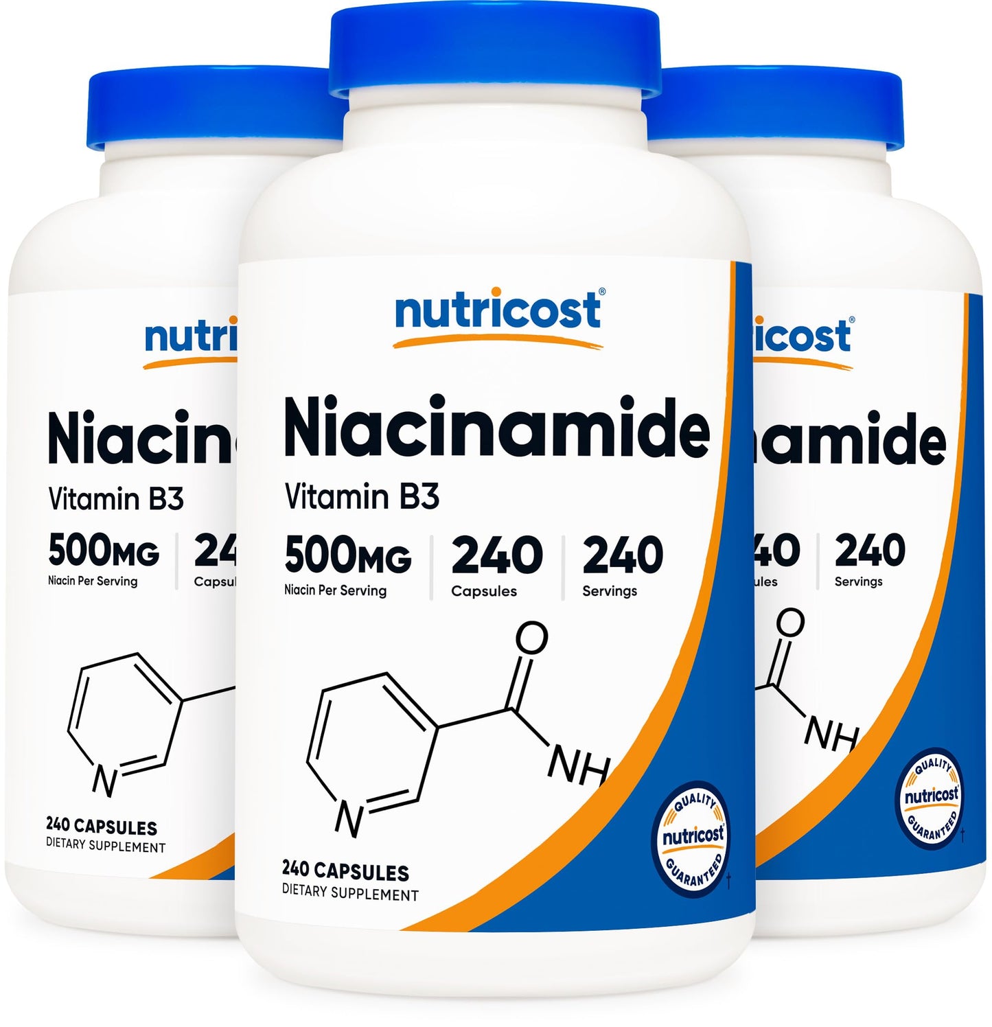 Nutricost Niacinamide (Vitamin B3) 500mg Capsules, 240 Count