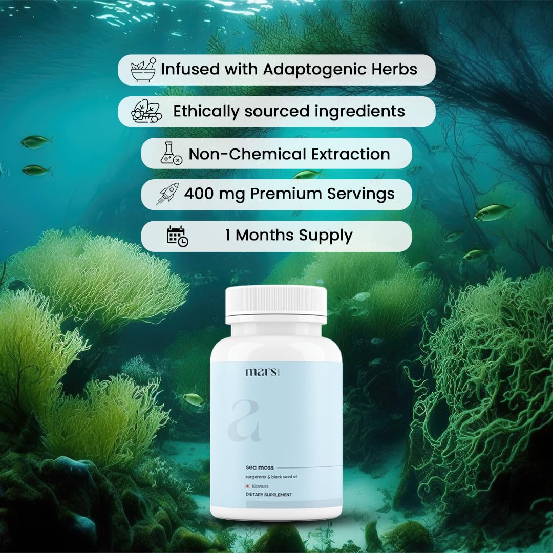 mars by GHC Mars Sea Moss Caps Surge Natural (60N) Capsule 1