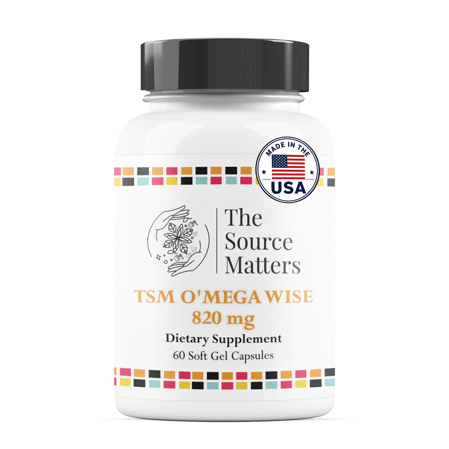 THE SOURCE MATTERS O'MEGA Wise - 820mg High-Concentration Omega-3 Fish Oil with EPA, DHA, DPA Softgel 60