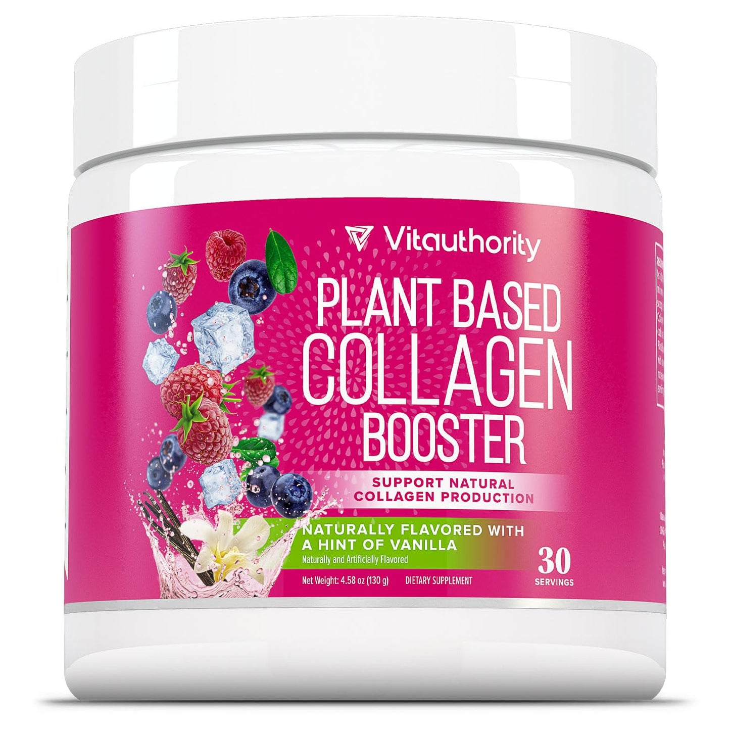 Vitauthority Vegan Collagen Powder for Women with Hyaluronic Acid, 4.6 Ounce
