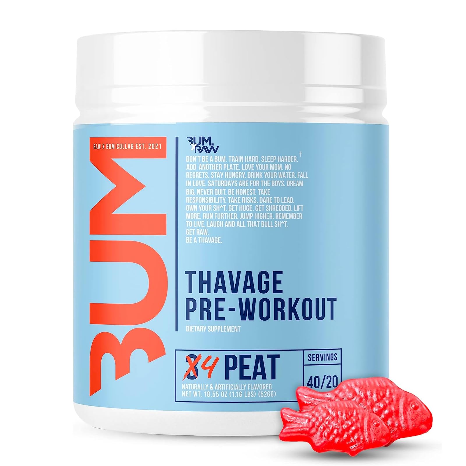 RAW Thuper Thavage Pre Workout Powder 18.55