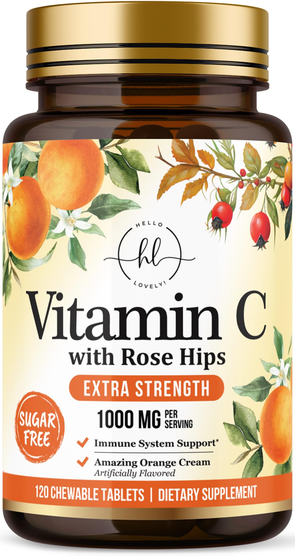 Hello Lovely! Vitamin C 1000mg Chewable Tablets 120