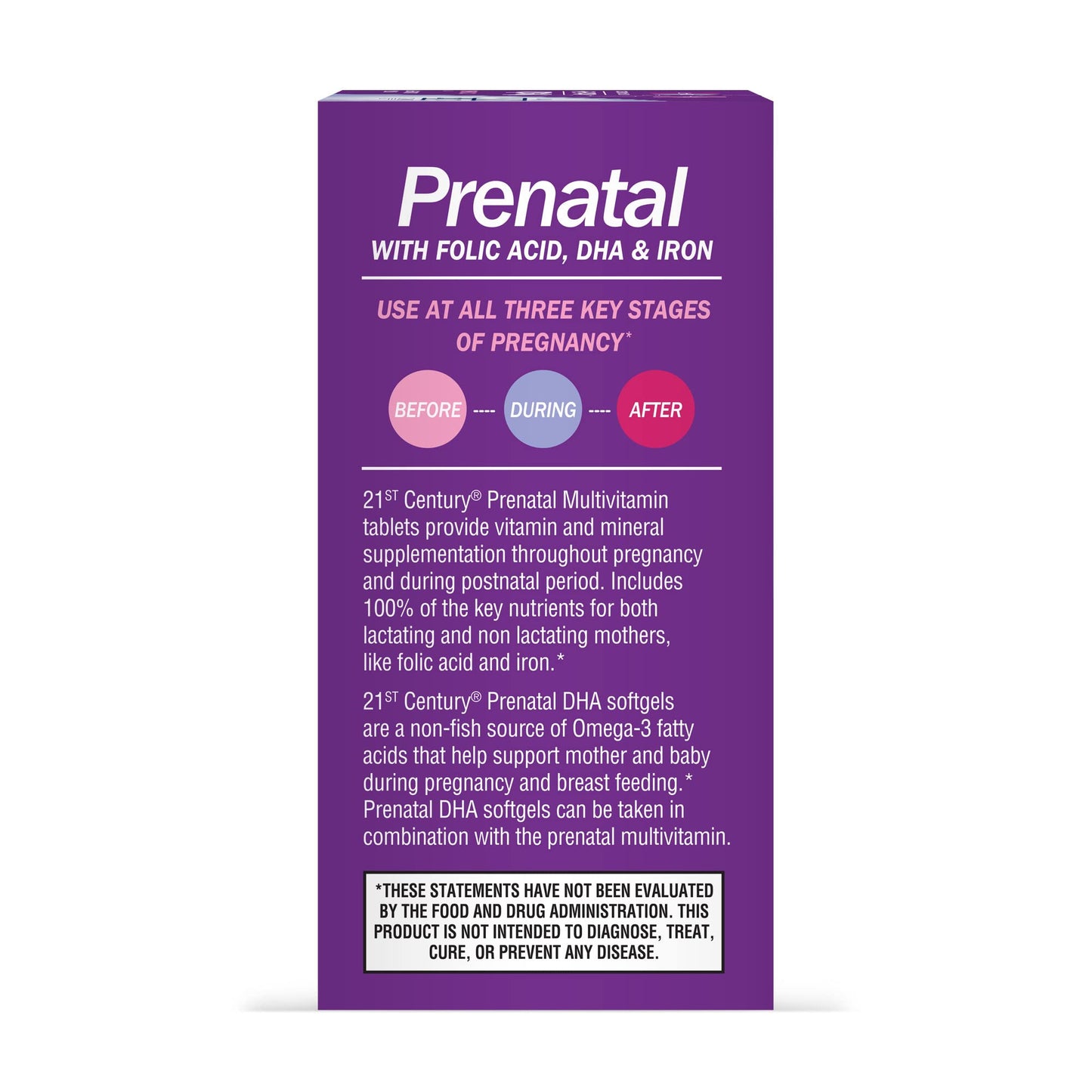 21st Century Prenatal with DHA Tablets 120